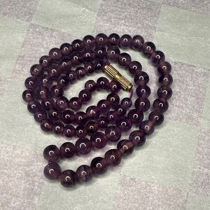 Genuine Amethyst Bead Necklace